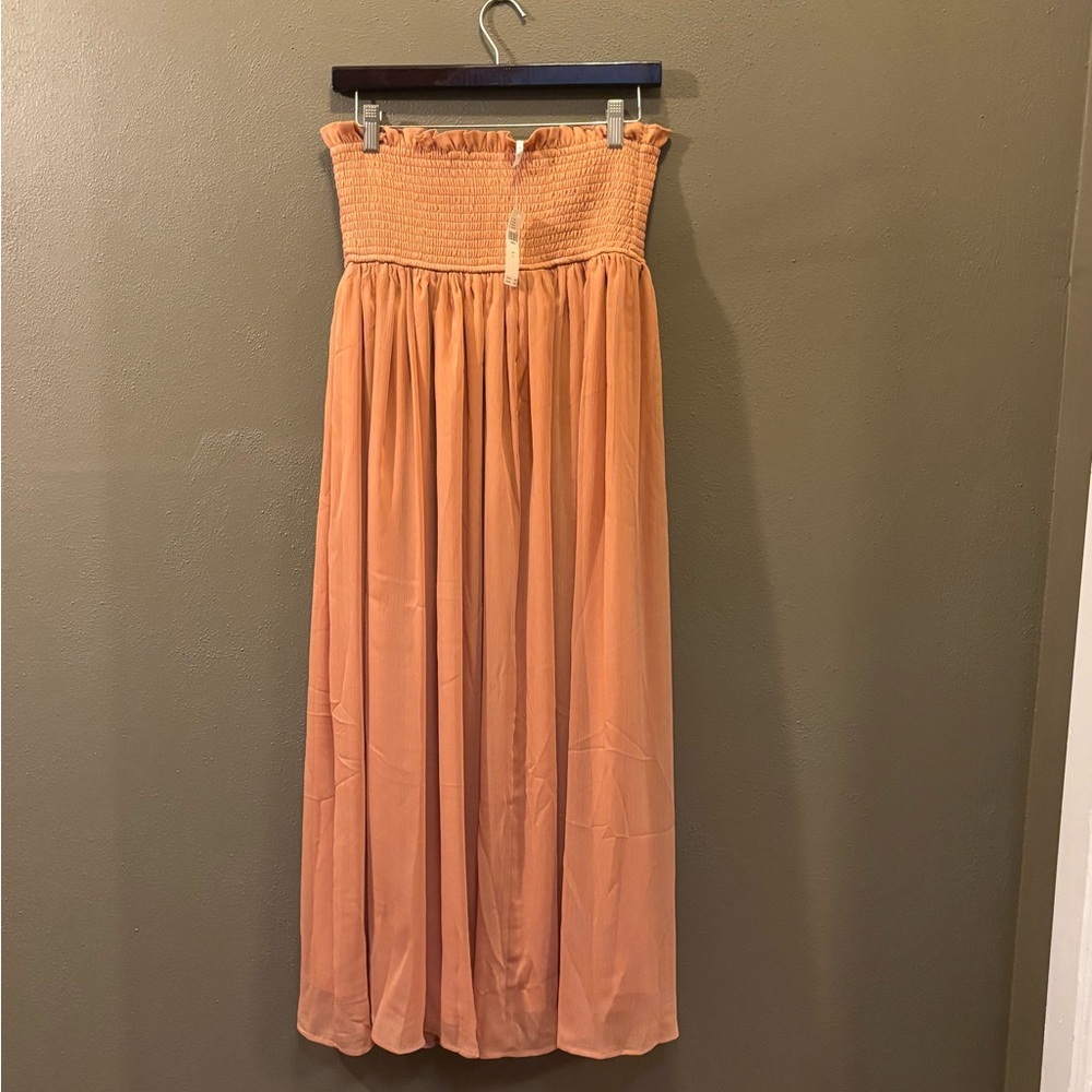 Anthropologie dusty clay color Maxi Skirt